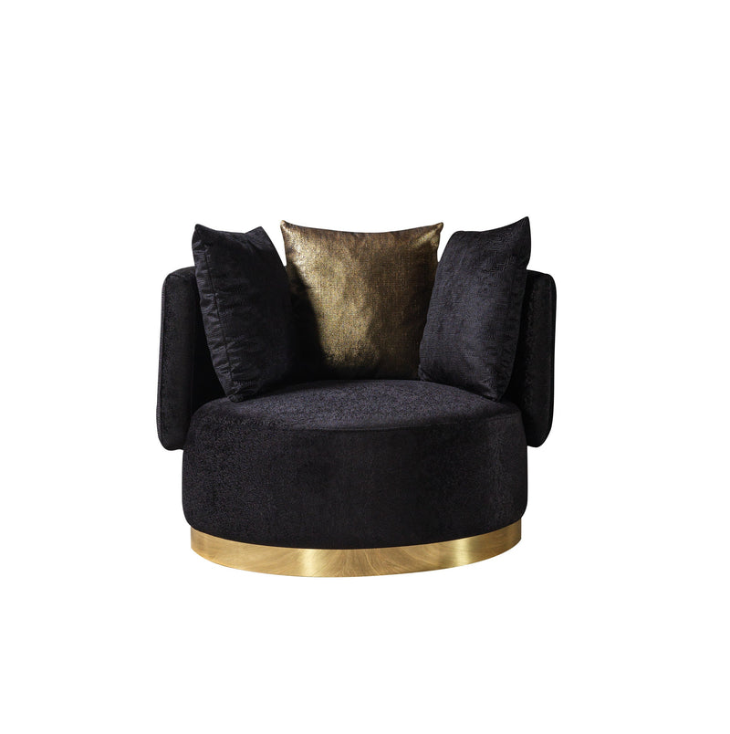 Michelle Black Velvet Chair - MICHELLE BK-CH