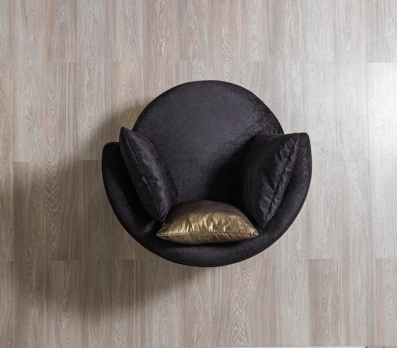 Michelle Black Velvet Chair - MICHELLE BK-CH