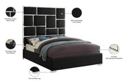 Milan Vegan Leather King Bed Black - Gate FurnitureKing Bed