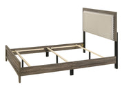 Mille Brownish Gray Upholstered Youth Bedroom Set - Gate FurnitureYouth Bedroom Set