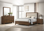 Mille Cherry Brown Upholstered Bedroom Set - Gate FurnitureBedroom Set