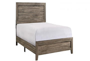 Millie Brown Twin Panel Bed - Gate FurnitureTwin Bed