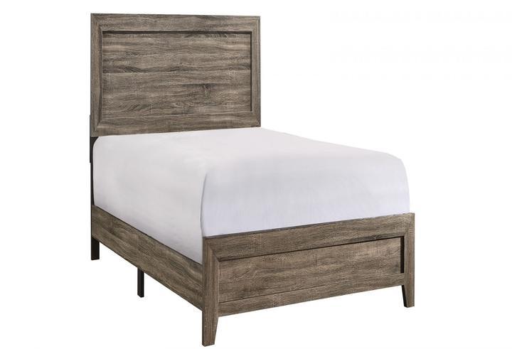 Millie Brown Twin Panel Bed - Gate FurnitureTwin Bed