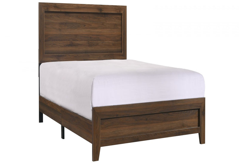 Millie Cherry Brown Twin Panel Bed - Gate FurnitureTwin Bed