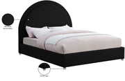 Milo Boucle Fabric Full Bed Black - MiloBlack-F