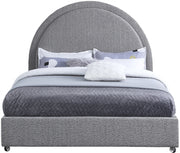 Milo Boucle Fabric Full Bed Grey - MiloGrey-F
