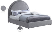Milo Boucle Fabric Full Bed Grey - MiloGrey-F