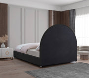 Milo Boucle Fabric King Bed Black - Gate FurnitureKing Bed