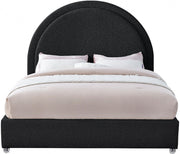 Milo Boucle Fabric Queen Bed Black - Gate FurnitureQueen Bed