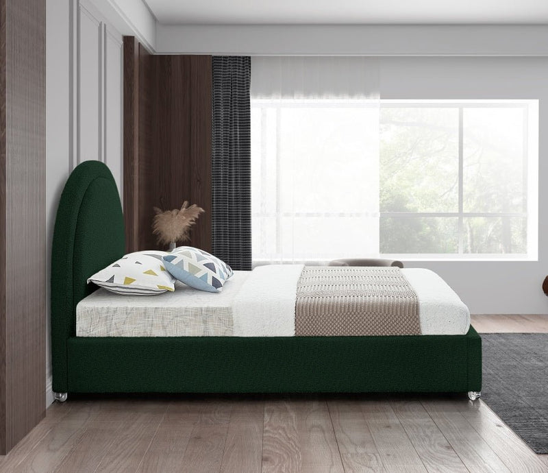 Milo Boucle Fabric Twin Bed Green - Gate FurnitureTwin Bed