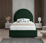 Milo Boucle Fabric Twin Bed Green - Gate FurnitureTwin Bed