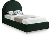Milo Boucle Fabric Twin Bed Green - Gate FurnitureTwin Bed