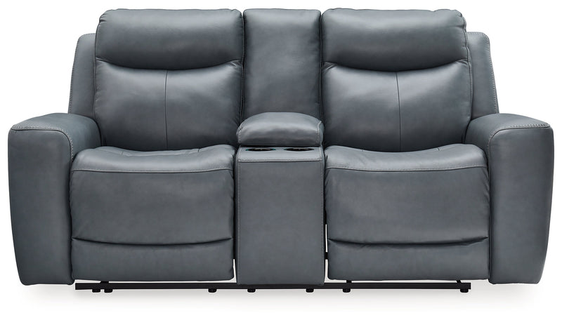 Mindanao Power Reclining Loveseat with Console - Gate FurniturePower Reclining Loveseat