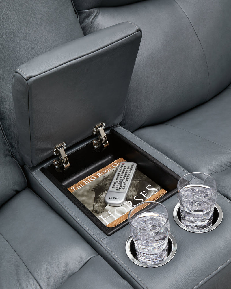 Mindanao Power Reclining Loveseat with Console - Gate FurniturePower Reclining Loveseat