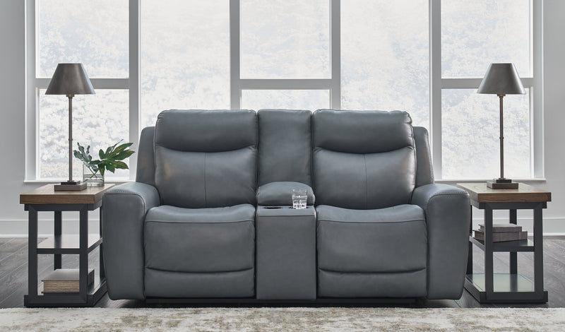 Mindanao Power Reclining Loveseat with Console - Gate FurniturePower Reclining Loveseat