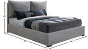 Misha Fabric Full Bed (3 Boxes) Grey - MishaGrey-F