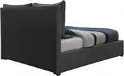 Misha Fabric King Bed (3 Boxes) Black - Gate FurnitureKing Bed