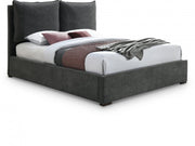 Misha Fabric King Bed (3 Boxes) Black - Gate FurnitureKing Bed