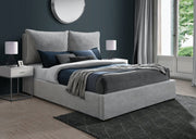 Misha Fabric King Bed (3 Boxes) Grey - Gate FurnitureKing Bed