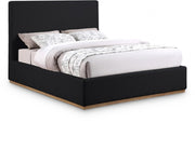 Monaco Boucle Fabric King Bed Black - Gate FurnitureKing Bed
