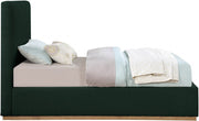 Monaco Boucle Fabric Twin Bed Green - Gate FurnitureTwin Bed