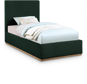 Monaco Boucle Fabric Twin Bed Green - Gate FurnitureTwin Bed