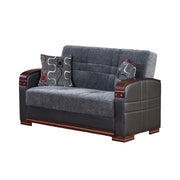 Montana 63 in. Convertible Sleeper Loveseat in Gray with Storage - Gate FurnitureLoveseat