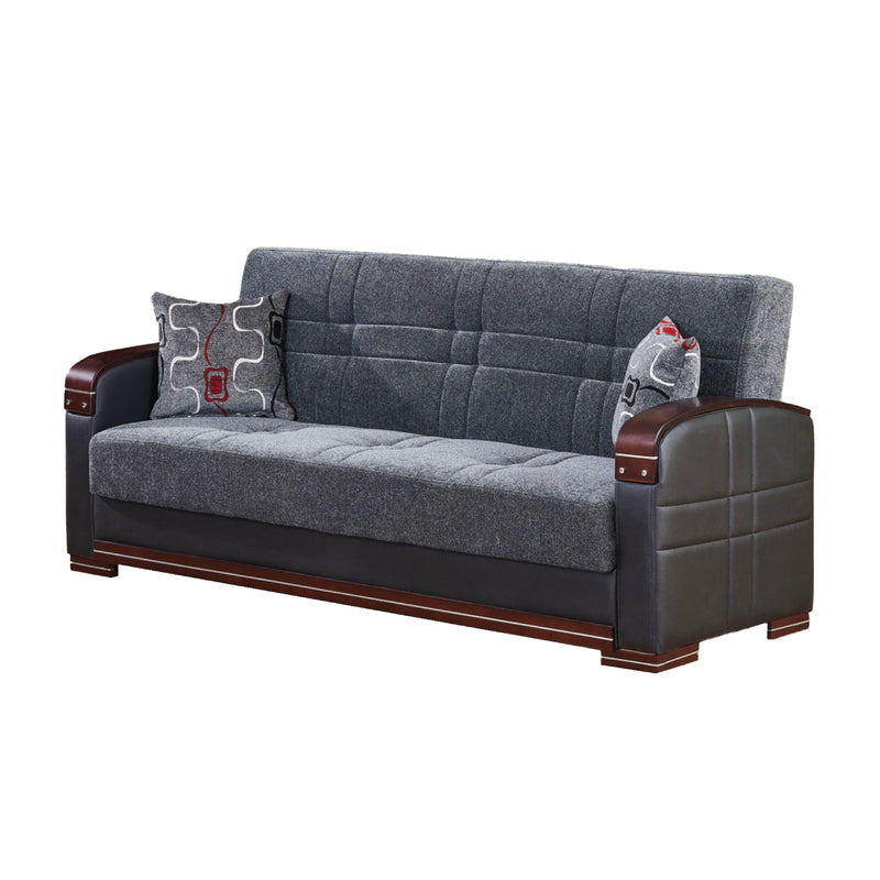 Montana 89 in. Convertible Sleeper Sofa in Gray with Storage - Gate FurnitureSleeper Sofa