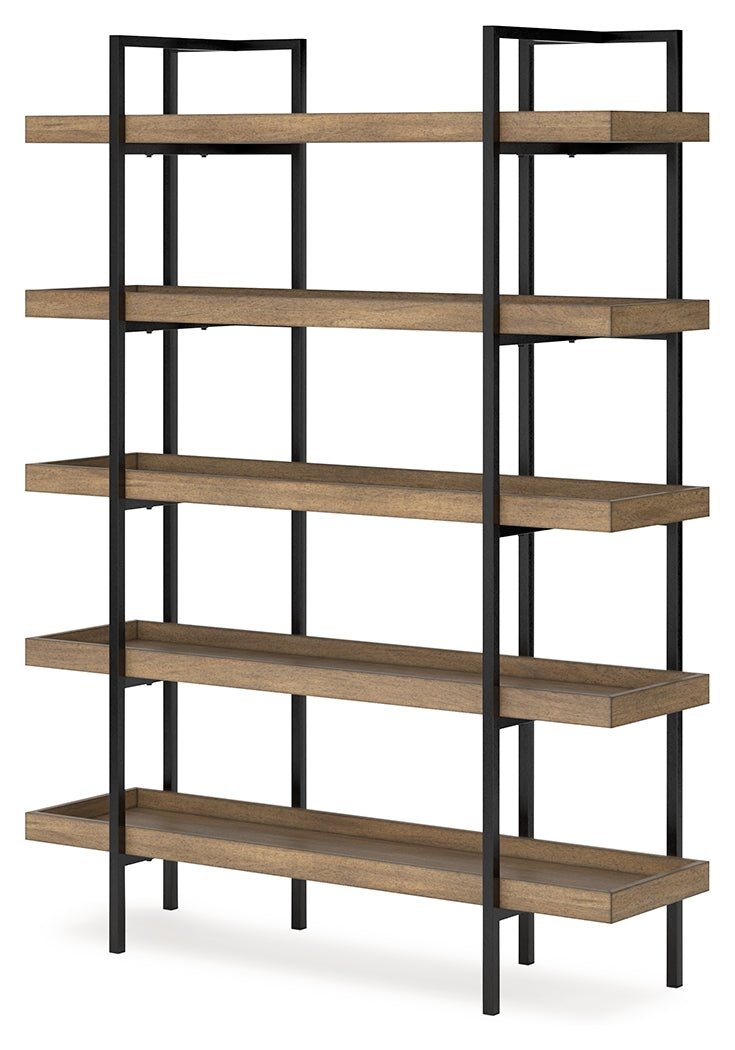 Montia Light Brown 76" Bookcase - H632-70