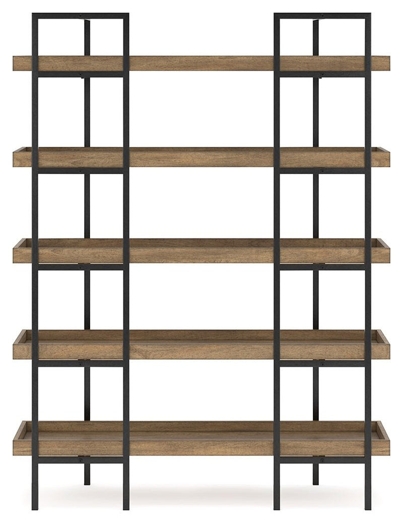 Montia Light Brown 76" Bookcase - H632-70