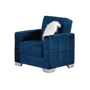Montreal 35 in. Convertible Sleeper Chair in Blue with Storage - Gate FurnitureLiving Room Chair