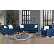 Montreal 35 in. Convertible Sleeper Chair in Blue with Storage - Gate FurnitureLiving Room Chair