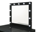 Morgan Black Makeup Vanity Set with Lighted Mirror - Gate FurnitureVanity Set