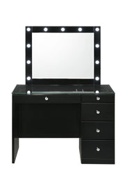 Morgan Black Makeup Vanity Set with Lighted Mirror - Gate FurnitureVanity Set