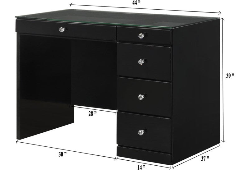Morgan Black Vanity small - Gate FurnitureVanity