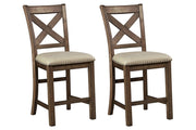 Moriville Beige Counter Height Bar Stool (Set of 2) - Gate FurnitureBarstool