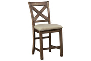 Moriville Beige Counter Height Bar Stool (Set of 2) - Gate FurnitureBarstool