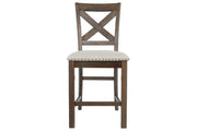 Moriville Beige Counter Height Bar Stool (Set of 2) - Gate FurnitureBarstool