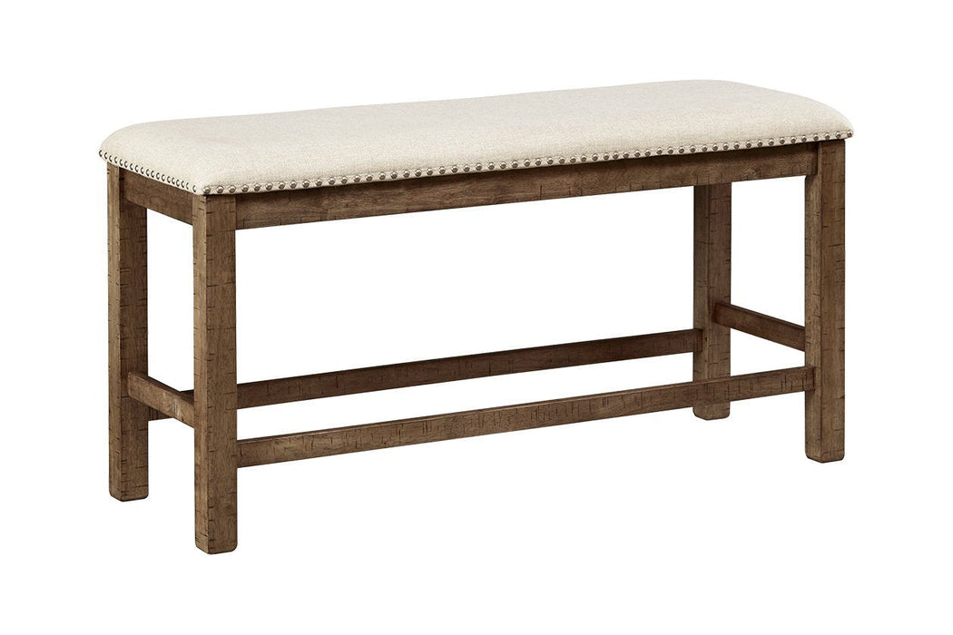 Moriville Beige Counter Height Dining Bench - D631-09 - Gate Furniture