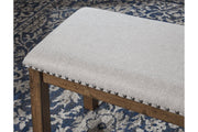 Moriville Beige Dining Bench - Gate FurnitureAccent Bench