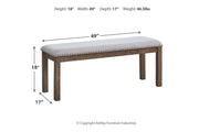 Moriville Beige Dining Bench - Gate FurnitureAccent Bench