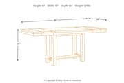 Moriville Grayish Brown Counter Height Dining Extension Table - Gate FurnitureCounter Height Table