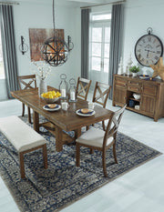 Moriville Grayish Brown Extendable Dining Set - Gate FurnitureDining Room Set
