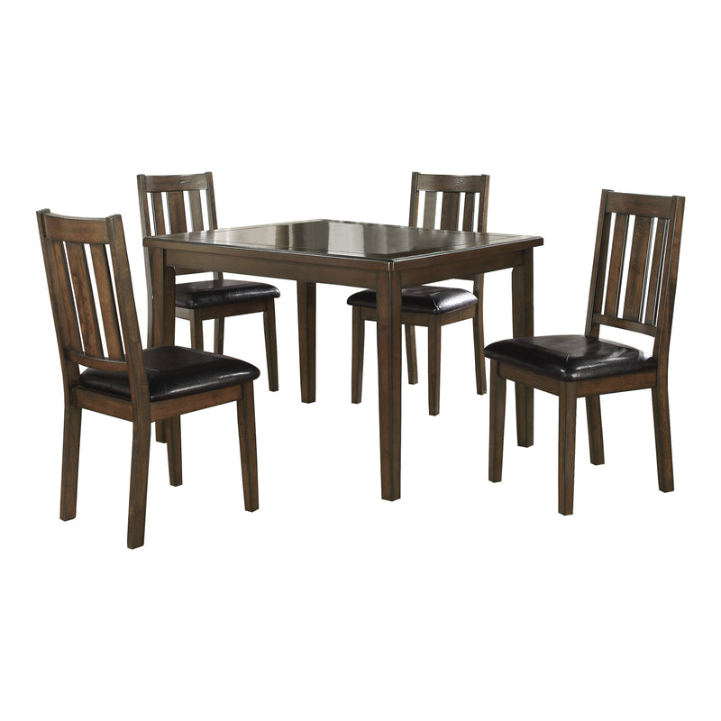 Mosely Brown Cherry 5 - Piece Dining Set - Gate FurnitureDining Room Set