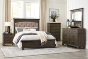 Motsinger Brown Upholstered Panel Bedroom Set - Gate FurnitureBedroom Set