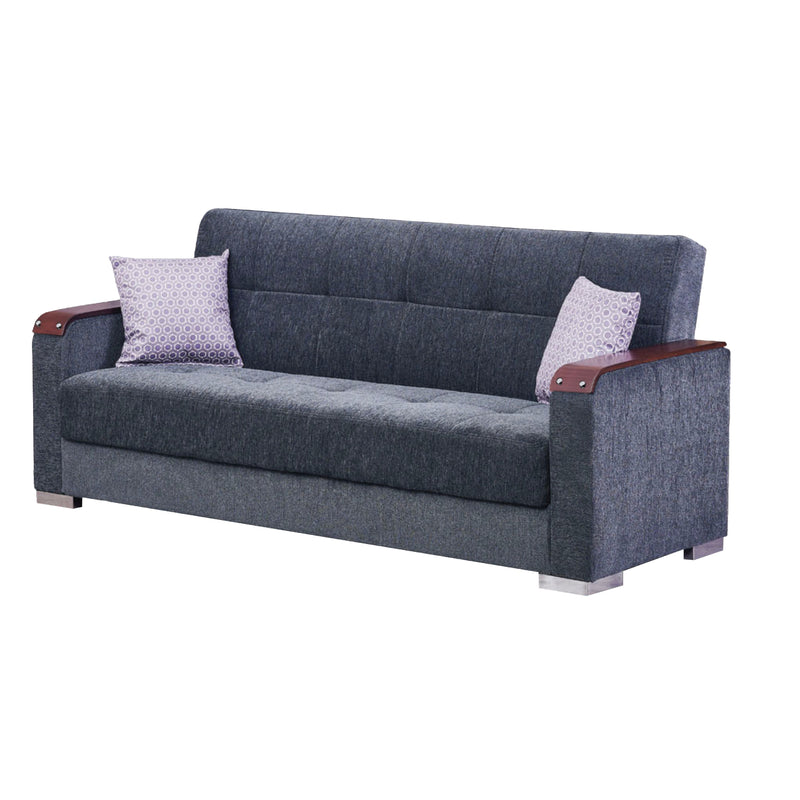 Munich 89 in. Convertible Sleeper Sofa in Dark Gray with Storage - Gate FurnitureSleeper Sofa