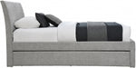 Myles Chenille Fabric Twin Trundle Twin Trundle Bed Grey - B1262Grey-T
