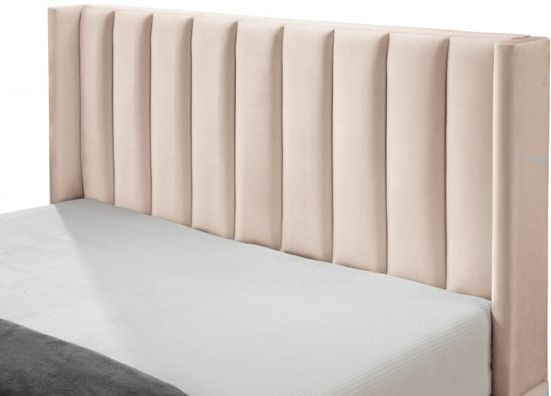 Nadia Velvet Full Bed Pink - NadiaPink-F