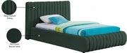 Nash Boucle Fabric Twin Bed Green - Gate FurnitureTwin Bed