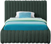 Nash Boucle Fabric Twin Bed Green - Gate FurnitureTwin Bed